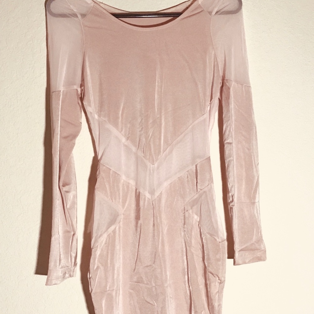 Pink mesh dress